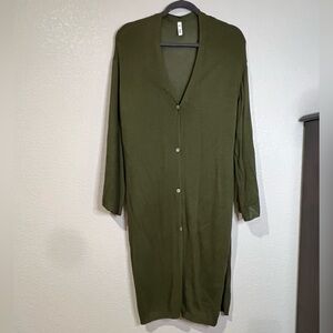 Wishlist green knit duster size M/L